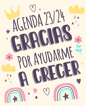 Gracias Por Ayudarme A Crecer: Agenda maestra 2023 2024, Regalos para profes infantil original,Planificador y organizador para Profesor Escolar Mensual y Semana,pr&aacute;ctica, &uacute;til e impresionante