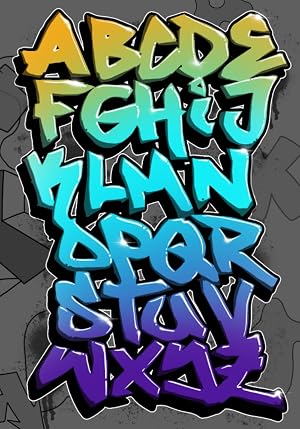 GRAFFITI ALPHABET: Coloring Book: 1 (GRAFFITI ALPHABET STYLE)