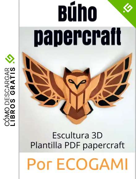 Haz tu proprio b&uacute;ho de papel: DIY Decoraci&oacute;n de pared | Escultura 3D | Plantilla PDF papercraft (Ecogami / Escultura de papel n&ordm; 138)