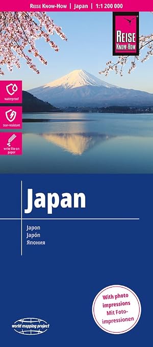 Jap&oacute;n, mapa impermeable de carreteras. Escala 1:1.200.000. Reise Know-How. (Japan (1:1.200.000))