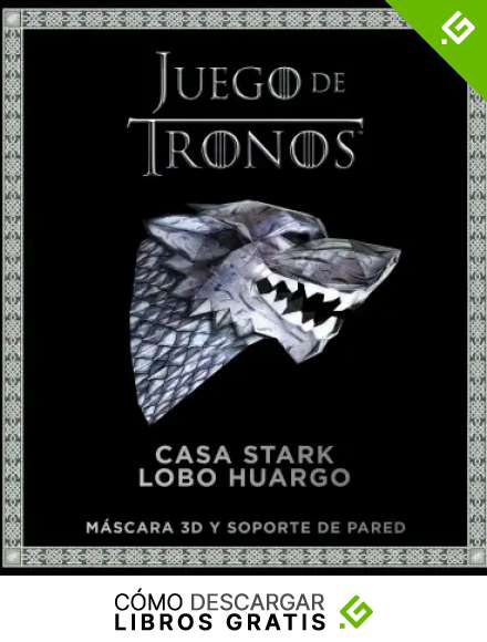 Juego de Tronos. Casa Stark: lobo huargo: M&aacute;scara 3D y soporte de pared (Series y Pel&iacute;culas)