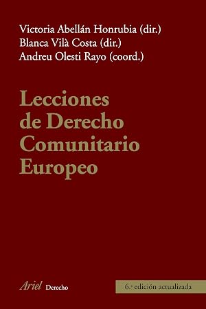 Lecciones de Derecho Comunitario Europeo (Ariel Derecho)