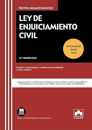 Ley de Enjuiciamiento Civil: Contiene concordancias, modificaciones resaltadas e &iacute;ndice anal&iacute;tico (Textos legales b&aacute;sicos)
