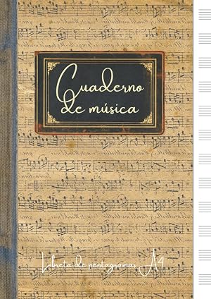 Libreta de pentagramas A4 - Cuaderno de m&uacute;sica: Papel pentagramado - 12 Pentagramas por p&aacute;gina para escribir