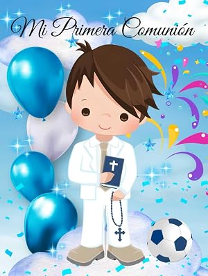Libro Mi Primera Comuni&oacute;n ni&ntilde;o football. Libro de firmas, alegre, colorido. Libro de dedicatorias, album de fotos Comuni&oacute;n, datos del d&iacute;a especial, ... Ni&ntilde;os Comuni&oacute;n F&uacute;tbol. My first communion