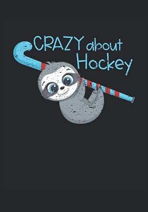Loco por el cuaderno de hockey: Cuaderno punteado, formato B5 con tapa blanda, 120 p&aacute;ginas numeradas con &iacute;ndice y descripci&oacute;n general anual, gran ... como diario, seguimiento de entrenamiento