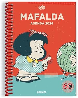 Mafalda 2024, Agenda Anillada Columnas Roja (AGENDAS Y CALENDARIOS)