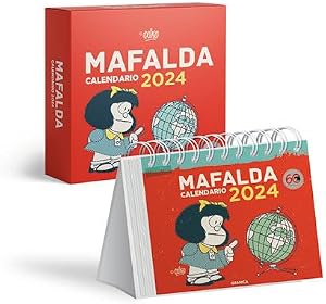 Mafalda 2024, Calendario Escritorio Rojo CON CAJA (AGENDAS Y CALENDARIOS)