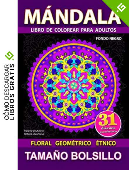 M&aacute;ndala: Libro de colorear para adultos para aliviar el estr&eacute;s. Tama&ntilde;o bolsillo. El fondo negro. (Libros de bolsillo)