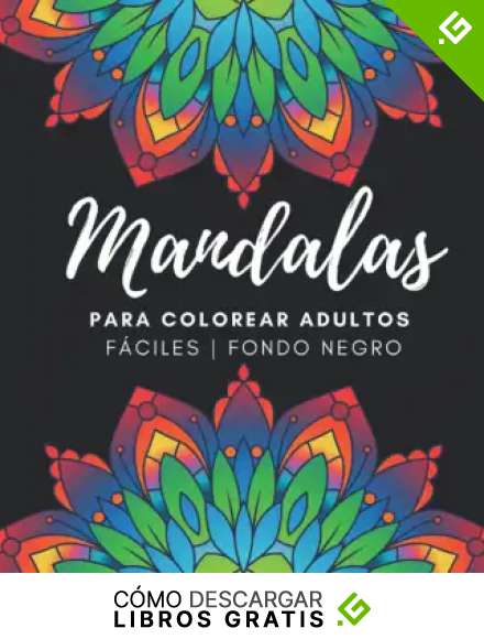 Mandalas para colorear adultos f&aacute;ciles fondo negro: Libro de colorear para adultos sobre fondo negro con 80 mandalas | Cuaderno para colorear ... principiantes, ni&ntilde;os de 8-9 a&ntilde;os o ancianos