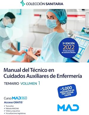 Manual del T&eacute;cnico en Cuidados Auxiliares de Enfermer&iacute;a. Temario volumen 1