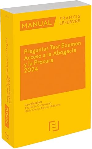 Manual Preguntas Test Acceso a la Abogac&iacute;a y la Procura 2024 (MEMENTO PRACTICO)