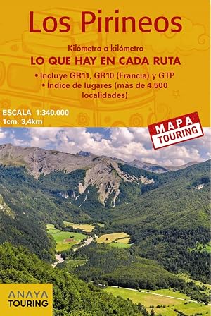 Mapa de Los Pirineos 1:340.000 - (desplegable) (Mapa Touring)