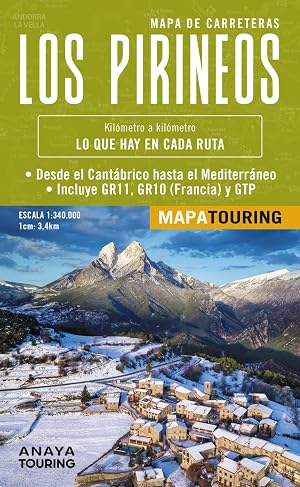 Mapa de Los Pirineos 1:340.000 - (desplegable) (Mapa Touring)