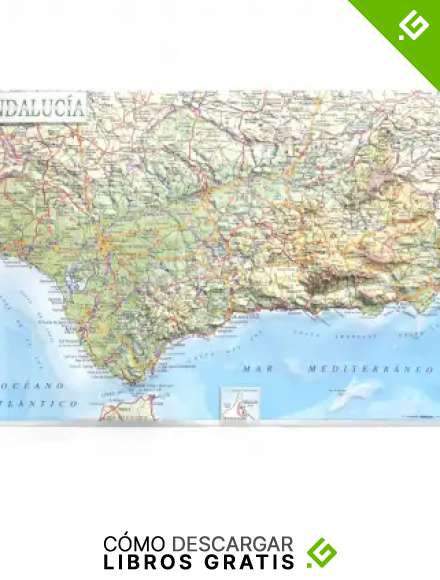 Mapa en relieve de Andaluc&iacute;a: Escala 1:2.400.000