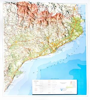 Mapa en relieve de Catalu&ntilde;a: Escala 1:800.000