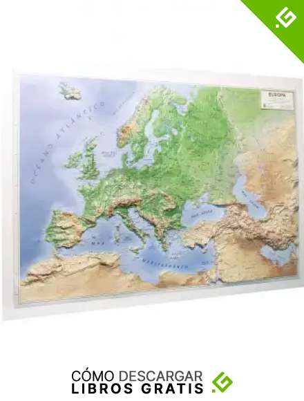 Mapa en relieve de Europa f&iacute;sico: Escala 1:11.000.000