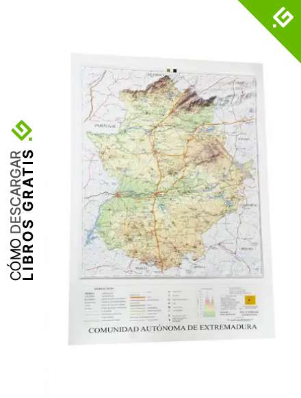 Mapa en relieve de Extremadura: Escala 1:650.000