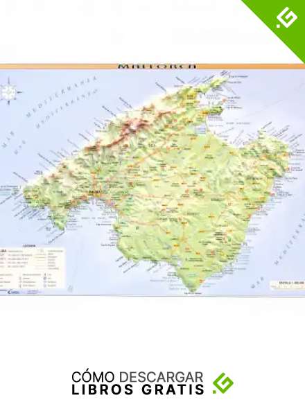 Mapa en relieve de Mallorca: Escala 1:400.000
