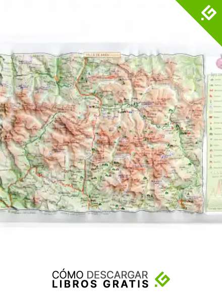 Mapa en relieve de Vall D'Aran: Escala 1:300.000