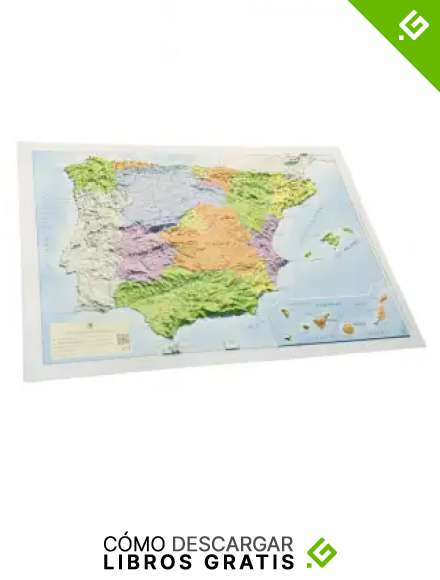 Mapa en relieve Espa&ntilde;a pol&iacute;tico: Escala 1:3.500.000