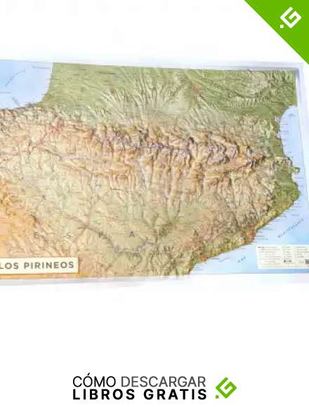 Mapa en relieve Pirineos