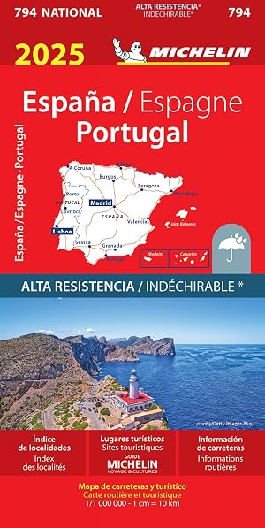 MAPA NATIONAL ESPA?A & PORTUGAL ALTA RESISTENCIA 2025 17794: wegenkaart Schaal 1 : 1.000.000