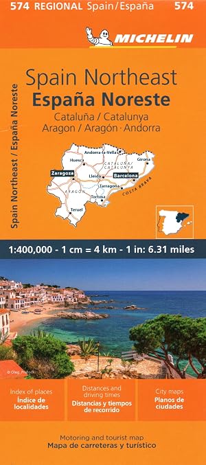 Mapa Regional Catalu&ntilde;a,/Catalunya, Arag&oacute;n, Andorra (Carte regionali)