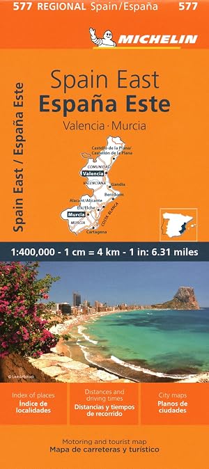 Mapa Regional Espa&ntilde;a Este - Comunidad Valenciana, Murcia (11577): Stra&szlig;en- und Tourismuskarte 1:400.000