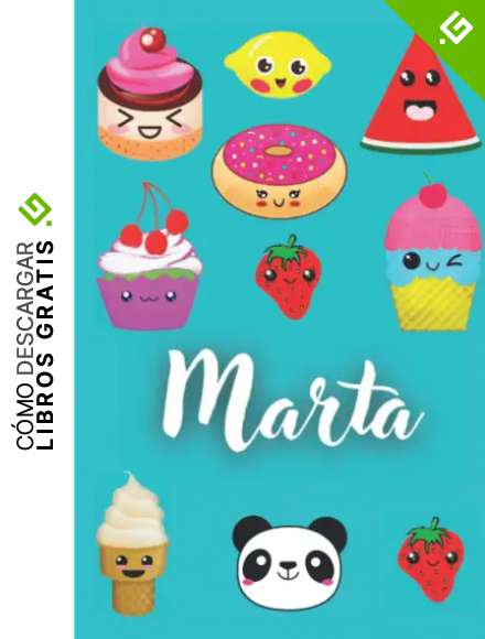 Marta: Cuaderno kawaii personalizado con nombre| Tama&ntilde;o A5 | Punteado (patr&oacute;n de puntos) | 120 p&aacute;ginas (60 hojas)