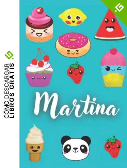 Martina: Cuaderno kawaii personalizado con nombre| Tama&ntilde;o A5 | Punteado (patr&oacute;n de puntos) | 120 p&aacute;ginas (60 hojas)