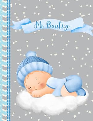 Mi bautizo: Libro firmas y huellas bautizo ni&ntilde;o: Libro de invitados y recuerdos bautizo personalizado - Regalo bautizo ni&ntilde;o. Album bautizo ni&ntilde;o. Album ... ni&ntilde;o: libro firmas bautizo ni&ntilde;o personalizado