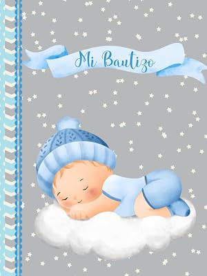 Mi bautizo: Libro firmas y huellas bautizo ni&ntilde;o: Libro de invitados y recuerdos bautizo personalizado - Regalo bautizo ni&ntilde;o. Album bautizo ni&ntilde;o. Album ... ni&ntilde;o: libro firmas bautizo ni&ntilde;o personalizado