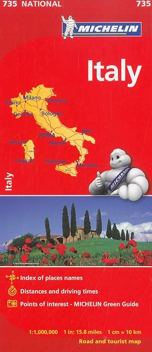 Michelin Italy Map 735 (Maps/Country (Michelin)) [Idioma Ingl&eacute;s]