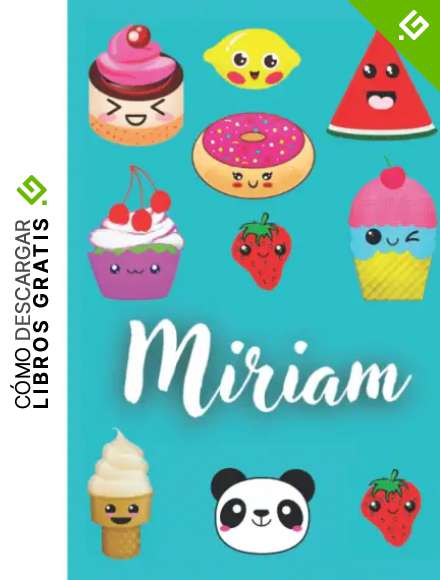 M&iacute;riam: Cuaderno kawaii personalizado con nombre| Tama&ntilde;o A5 | Punteado (patr&oacute;n de puntos) | 120 p&aacute;ginas (60 hojas)