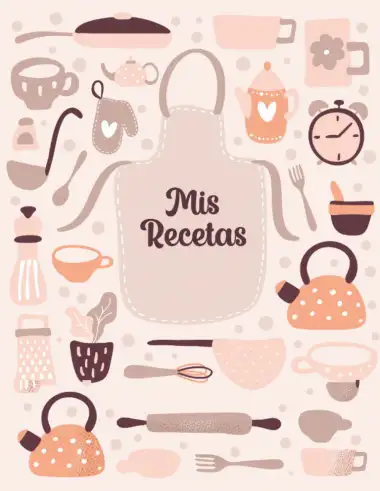 Mis recetas: Libro de cocina para apuntar tus 100 platos preferidos | Formato A4