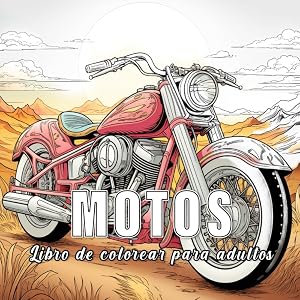 Motos: libro para colorear para adultos con 60 bocetos de diferentes motos. (Colores del Mundo)