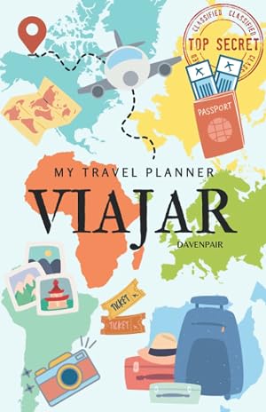 MY TRAVEL PLANNER. VIAJAR: Un planificador de viaje para anotar todos los datos sobre tu destino ( hotel, budget, vuelo... ) Qu&eacute; ver, d&oacute;nde comer y comprar y qu&eacute; transporte utilizar. Formato A5.