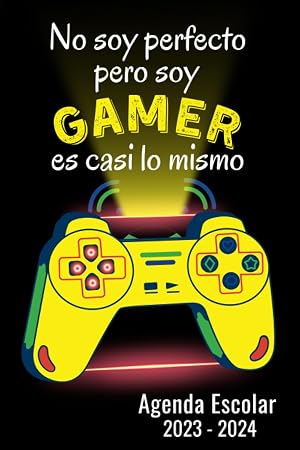 No soy perfecto pero soy GAMER: Agenda Escolar 2023 2024 l A5 para ni&ntilde;os y ni&ntilde;as │ Cuaderno escolar para primaria y secundaria │ Tama&ntilde;o A5, con una semana en 2 p&aacute;ginas │Tema GAMER