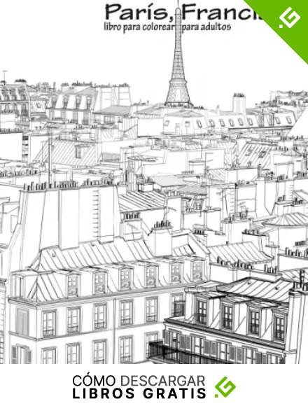 Par&iacute;s, Francia libro para colorear para adultos 1