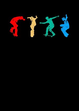 Patinaje Cl&aacute;sico Vintage: Cuaderno | Cuadriculado | A cuadros, DIN A4 (21 x 29,7 cm), 120 p&aacute;ginas, papel color crema, cubierta mate