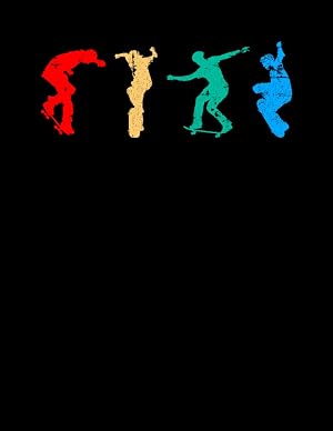 Patinaje Cl&aacute;sico Vintage: Cuaderno de l&iacute;neas forrado, Carta (21,59 x 27,94 cm), 120 p&aacute;ginas, papel crema, cubierta mate