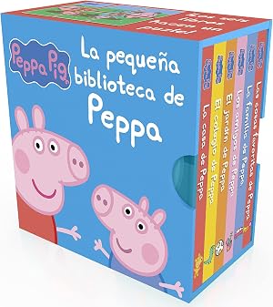 Peppa Pig. Libro juguete - La peque&ntilde;a biblioteca de Peppa: La casa de Peppa - El jard&iacute;n de Peppa - Los amigos de Peppa - El colegio de Peppa - La familia de Peppa - Las cosas favoritas de Peppa