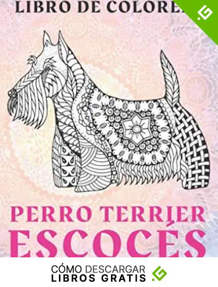 Perro Terrier Escoc&eacute;s - Libro de colorear