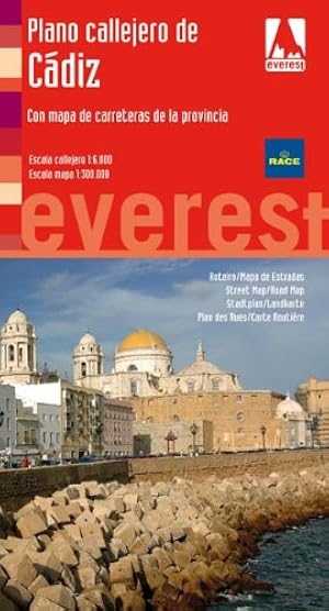 Plano Callejero de C&aacute;diz: Con mapa de carreteras de la provincia (Planos callejeros / serie roja)
