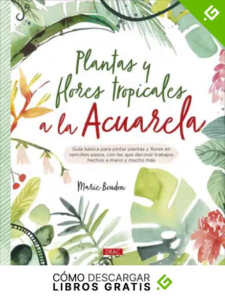 Plantas y flores tropicales a la acuarela