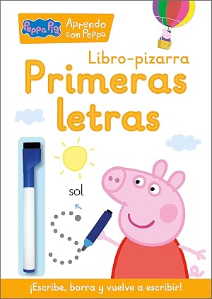 Primeras letras (Libro-pizarra) (Aprendo con Peppa Pig): &iexcl;Escribe, borra y vuelve a escribir!
