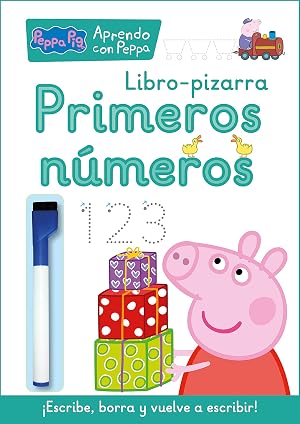 Primeros n&uacute;meros (Libro-pizarra) (Aprendo con Peppa Pig): &iexcl;Escribe, borra y vuelve a escribir!