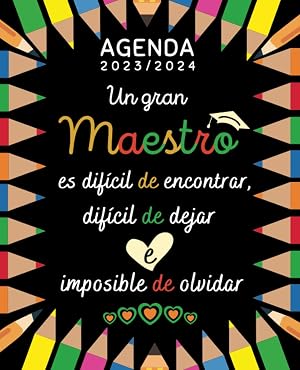 Regalos Originales Para Profesores: Agenda maestro | Organizador Planificador Semanal y mensual | una Semana en 2 P&aacute;ginas |