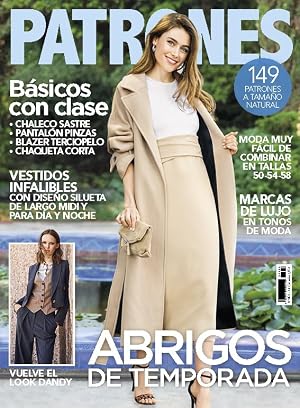 Revista Patrones #450 | Abrigos de temporada. Vuelve el look Dandy